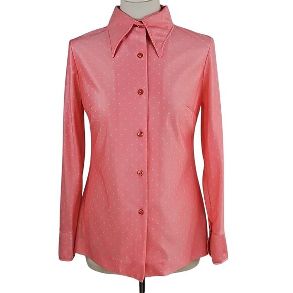 Vintage Jantzen Polka-Dot Shirt Size Medium - Picture 1 of 8